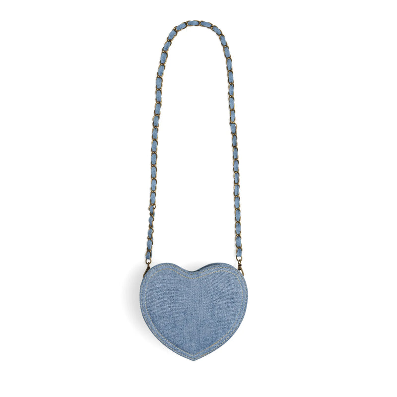 I HEART FRUIT DENIM SHOULDER BAG