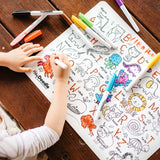 INTO THE WILD ABC Animal Theme Classic Colouring & Doodle Mat