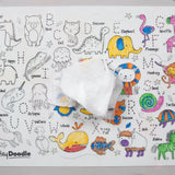INTO THE WILD ABC Animal Theme Classic Colouring & Doodle Mat