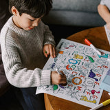 INTO THE WILD ABC Animal Theme Classic Colouring & Doodle Mat