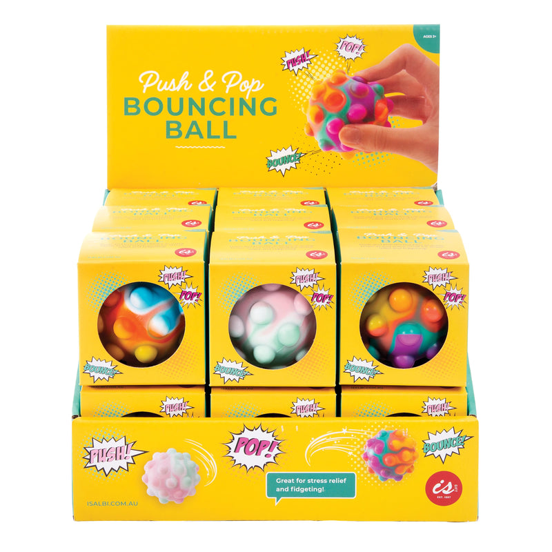 PUSH & POP BALL - MULTI-COLOURED