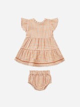 LILY DRESS - Melon Gingham