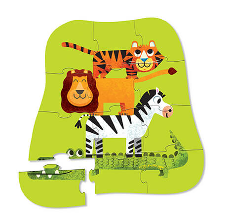 MINI PUZZLE - Jungle Friends 12 pc