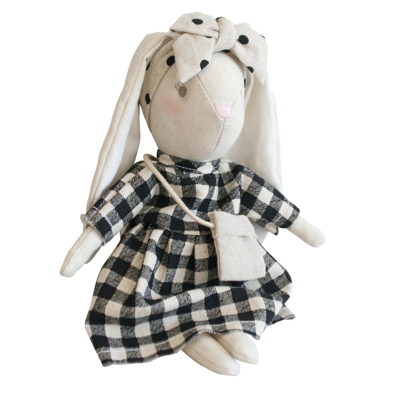 MINI SOFIA BUNNY BLACK CHECK - 27cm