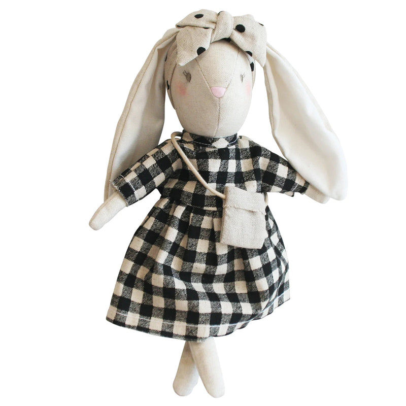 MINI SOFIA BUNNY BLACK CHECK - 27cm