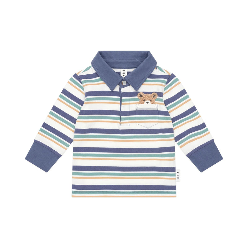 MULTI STRIPE HIDING HUX POLO