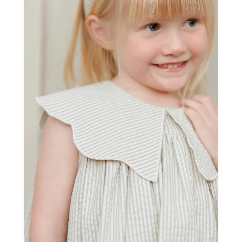 FLORENCE DRESS - Sage Stripe