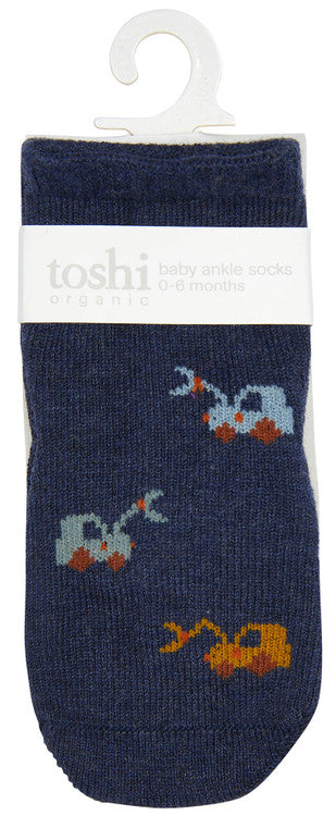 ORGANIC SOCKS ANKLE - Jacquard Earthmover