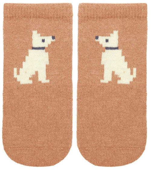 ORGANIC SOCKS ANKLE - Jacquard Puppy