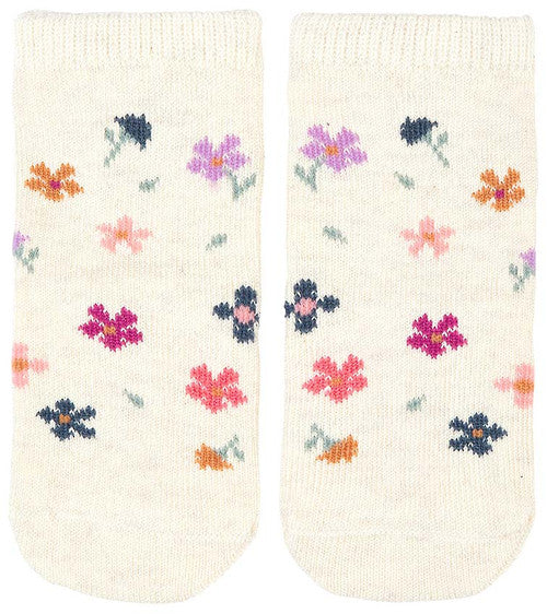 ORGANIC SOCKS ANKLE - Jacquard Wild Flowers