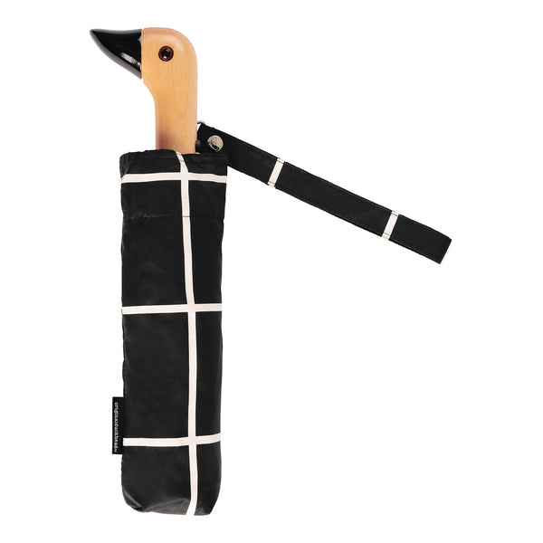DUCK UMBRELLA COMPACT - Black Grid