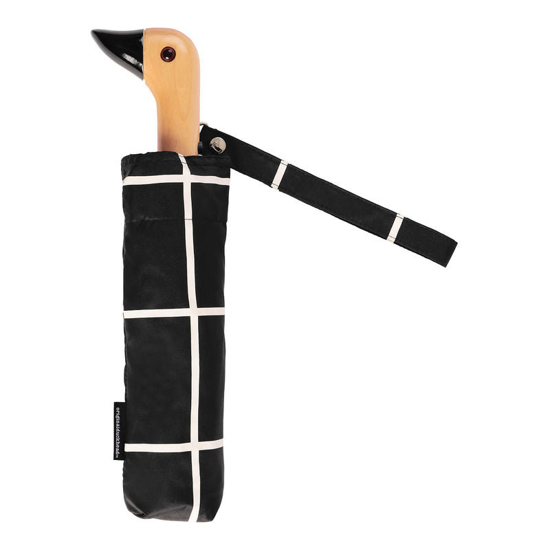 DUCK UMBRELLA COMPACT - Black Grid