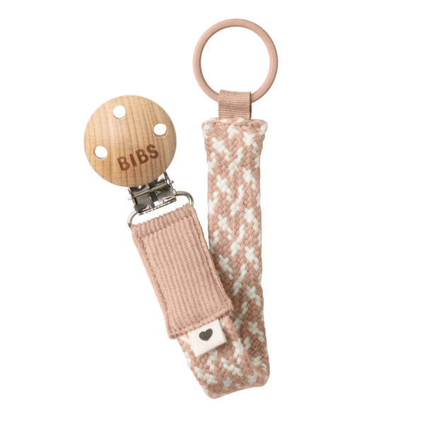 PACIFIER CLIP - Blush/Ivory