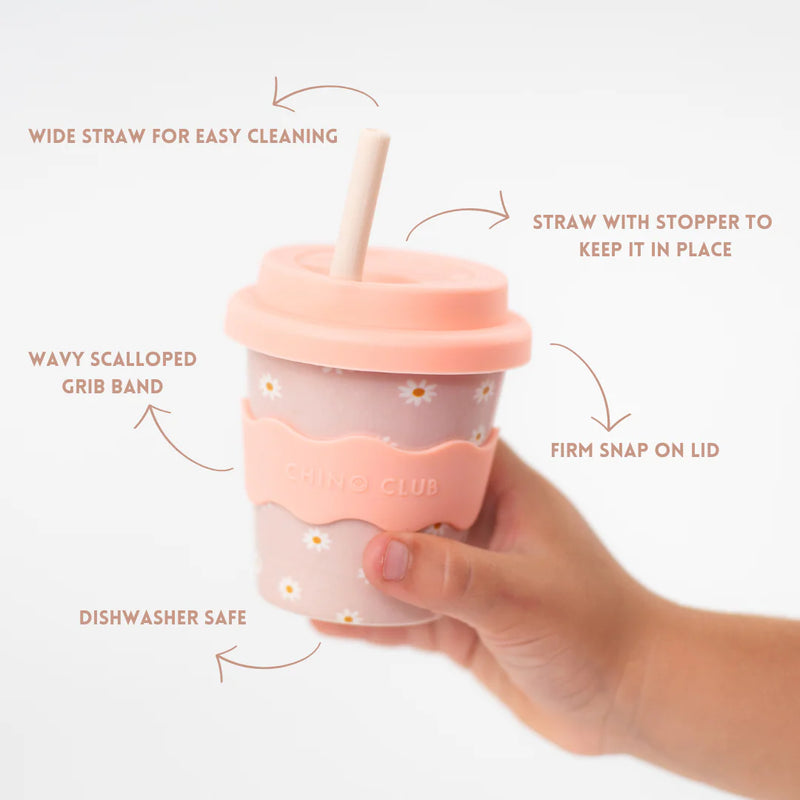 PINK DAISY BABYCHINO KEEP CUP 4 oz