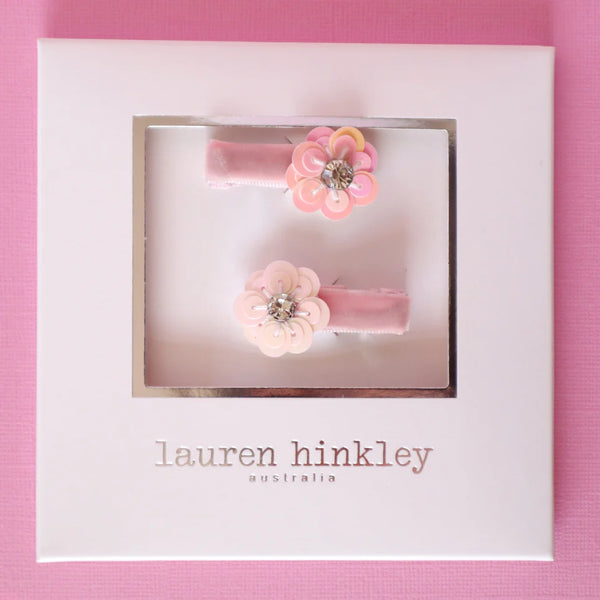 PINK JEWEL FLOWER - Hair Clips