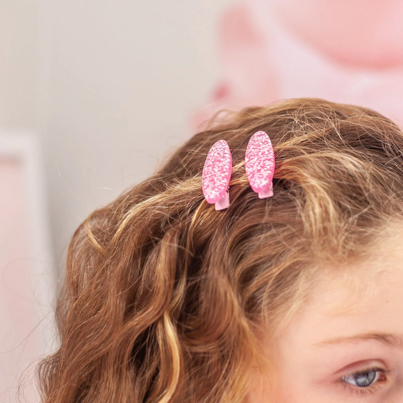 PINK SPARKLE - Glitter Clips