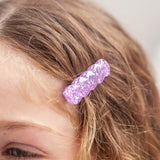 PURPLE SPARKLE - Glitter Clips