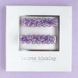 PURPLE SPARKLE - Glitter Clips