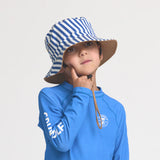 REVERSIBLE BUCKET HAT Deep Sea Stripe