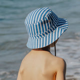 REVERSIBLE BUCKET HAT Deep Sea Stripe