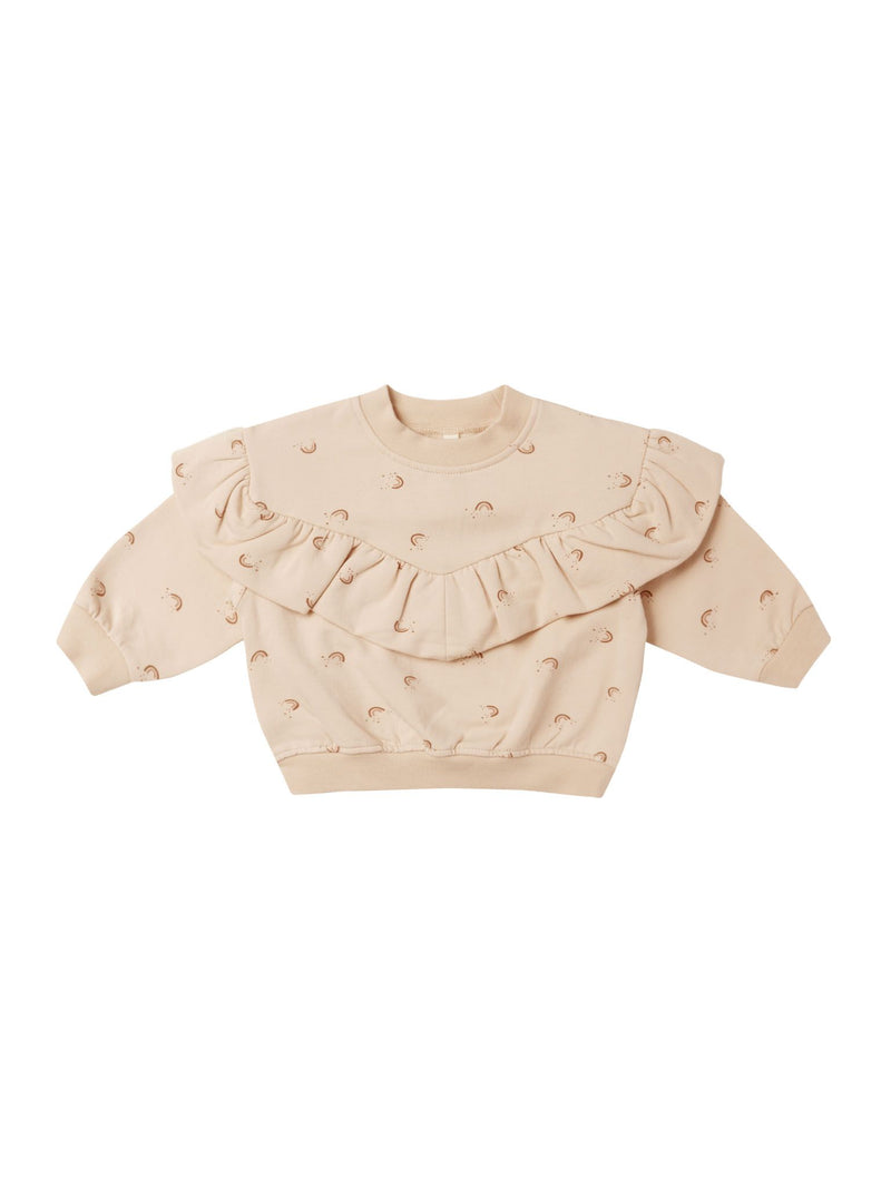 RUFFLE FLEECE SWEATSHIRT - Rainbow