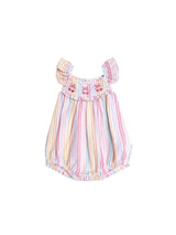 RAINBOW STRIPE FRILL PLAYSUIT