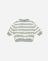 RELAXED SWEATSHIRT - Sage Stripe
