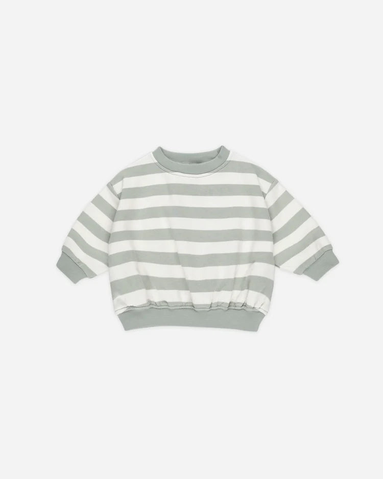 RELAXED SWEATSHIRT - Sage Stripe