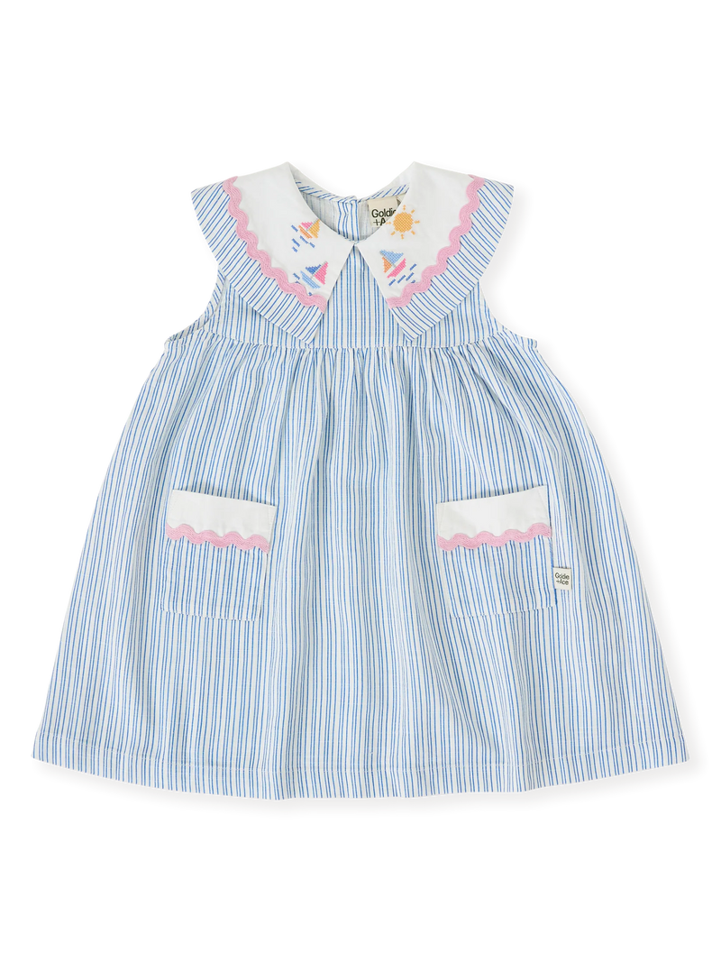 SAILOR STRIPE LUCY COLLARED DRESS