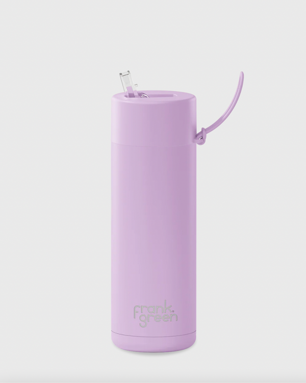 CERAMIC REUSABLE BOTTLE STRAW LID 595ml - Lilac Haze