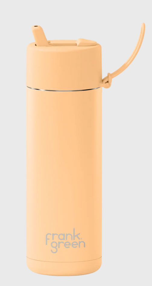 GLOW CERAMIC REUSABLE BOTTLE STRAW LID 595ml - Solar Glow