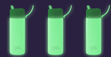 GLOW CERAMIC REUSABLE BOTTLE STRAW LID 595ml - Aurora Glow