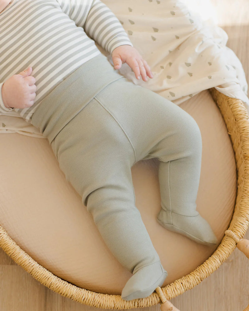 SIDE SNAP BODYSUIT + PANT SET - Fern Stripe