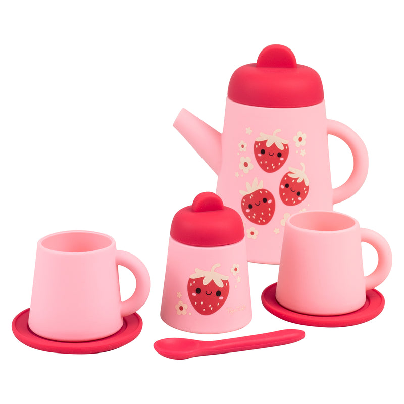 SILICONE TEA SET  - Strawberry Patch