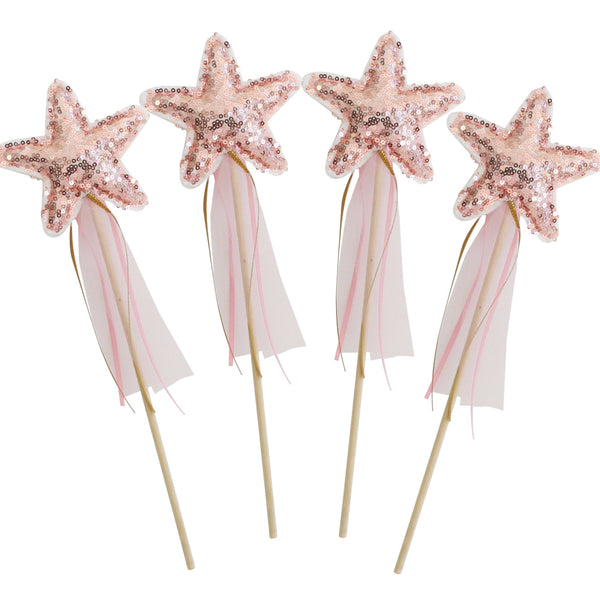 SEQUIN STAR WAND - Rose Gold