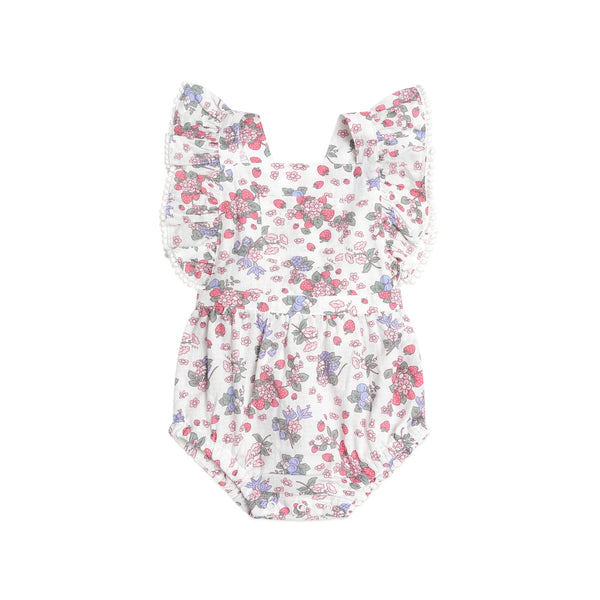 STRAWBERRY GARDEN PLAYSUIT CREAM
