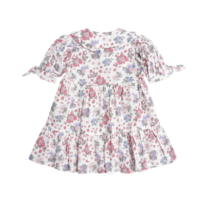 STRAWBERRY GARDEN TIERED SMOCK DRESS