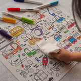 TOOT TOOT HONK ABC Vehicle Theme Classic Colouring & Doodle Mat