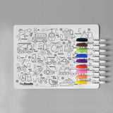 TOOT TOOT HONK ABC Vehicle Theme Classic Colouring & Doodle Mat