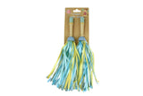 WOODEN CHEER POM POMS 1 PAIR - Mint