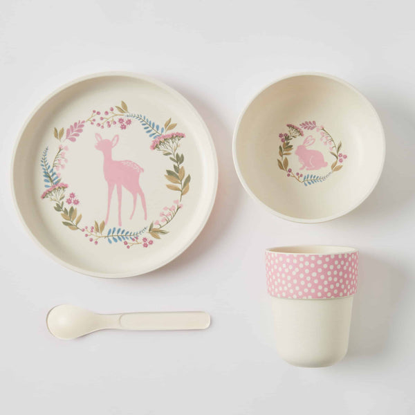 WHIMSICAL BAMBOO 4pc DINNER SET - Earth