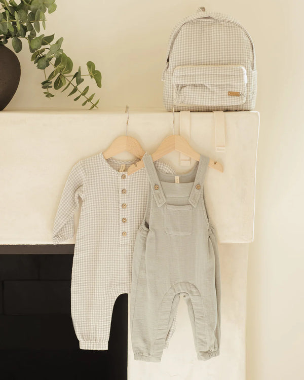 WOVEN JUMPSUIT - Blue Gingham