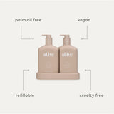 WASH & LOTION DUO + TRAY - Apricot & Sweet fig