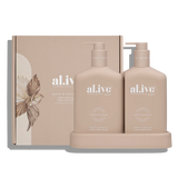 WASH & LOTION DUO + TRAY - Apricot & Sweet fig