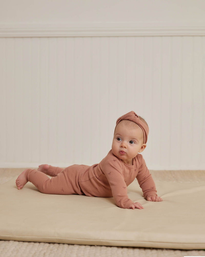 RIBBED BABY JUMPSUIT- Bows