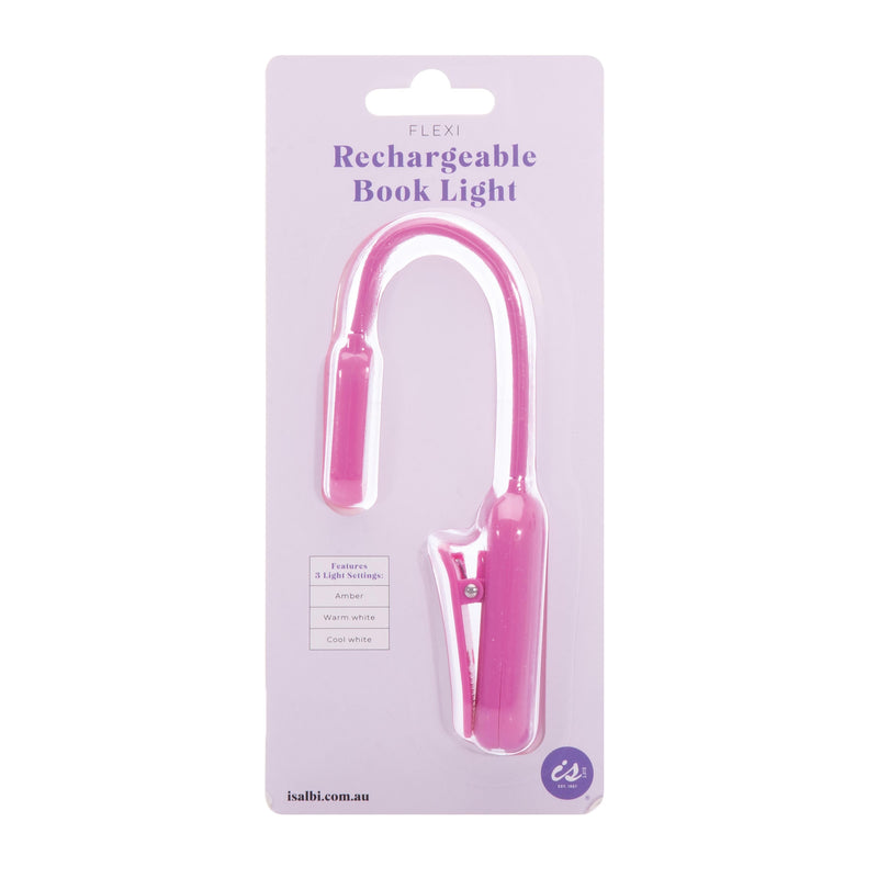 FLEXI CLIP ON RECHARGEABLE BOOK LIGHT