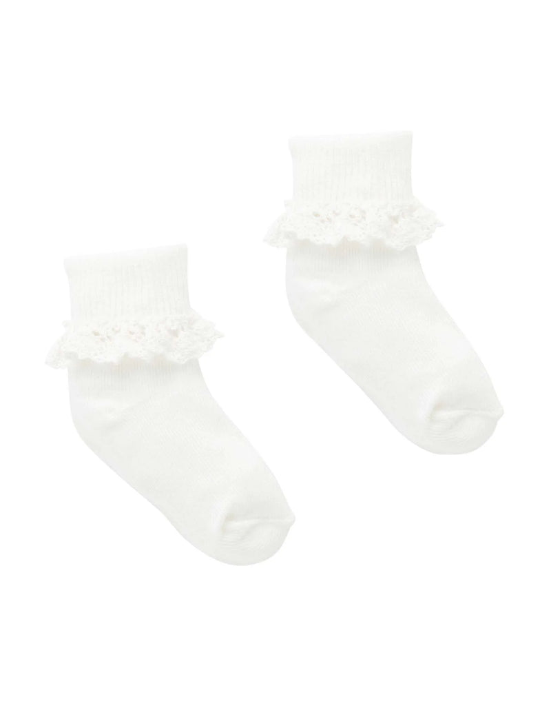 LACE SOCK - White