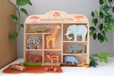 SAFARI ANIMALS DISPLAY SHELF SET