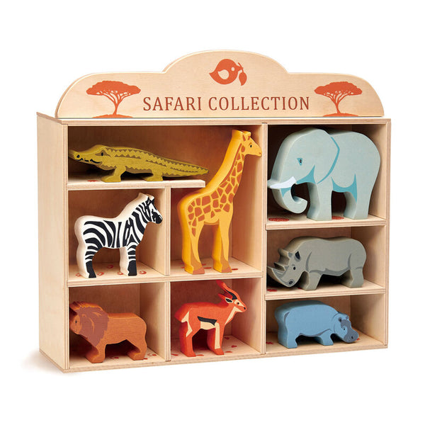 SAFARI ANIMALS DISPLAY SHELF SET