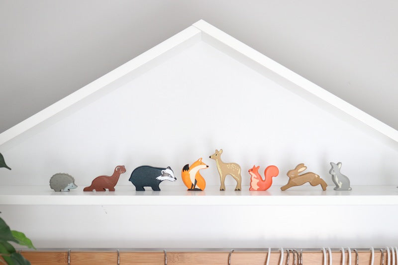 WOODLAND ANIMALS DISPLAY SHELF SET